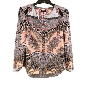 Talbots Paisley Blouse in Pink and Blue size SP
